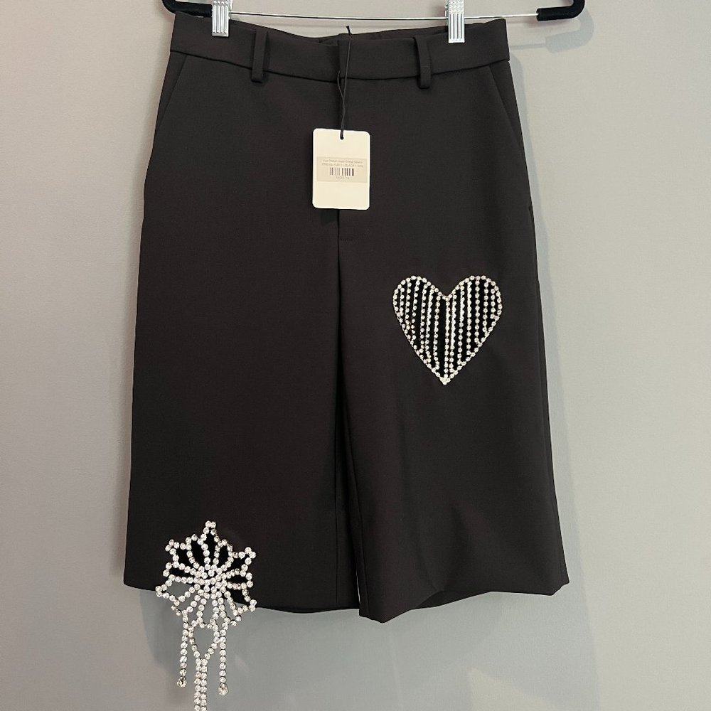 BNWT Area Embellished Slacks with Crystals